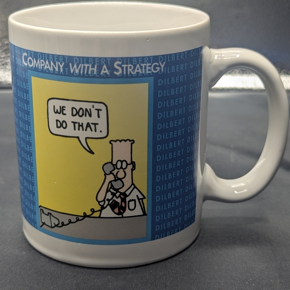VTG DILBERT by Scott Adams “Company With & Without A Strategy” Mug